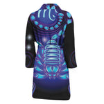 Dark Scorpio Zodiac Sign Print Men's Bathrobe