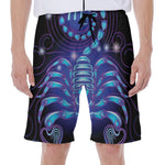 Dark Scorpio Zodiac Sign Print Men's Beach Shorts