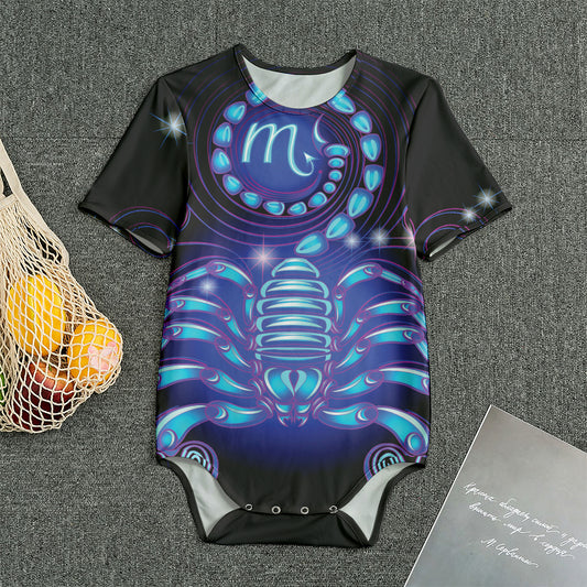 Dark Scorpio Zodiac Sign Print Men's Bodysuit