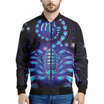 Dark Scorpio Zodiac Sign Print Men's Bomber Jacket