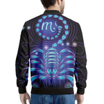 Dark Scorpio Zodiac Sign Print Men's Bomber Jacket