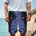 Dark Scorpio Zodiac Sign Print Men's Cargo Shorts