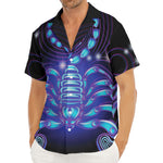 Dark Scorpio Zodiac Sign Print Men's Deep V-Neck Shirt