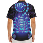 Dark Scorpio Zodiac Sign Print Men's Deep V-Neck Shirt