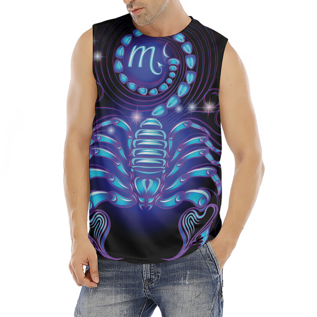 Dark Scorpio Zodiac Sign Print Men's Fitness Tank Top