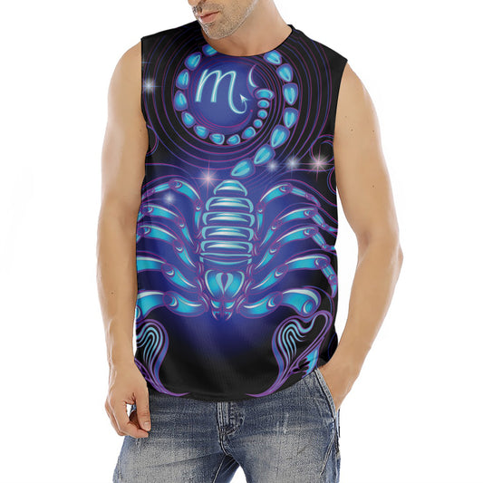 Dark Scorpio Zodiac Sign Print Men's Fitness Tank Top