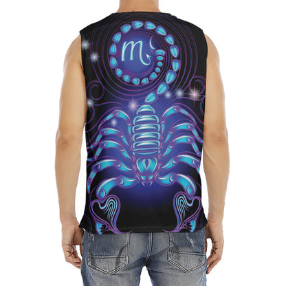 Dark Scorpio Zodiac Sign Print Men's Fitness Tank Top