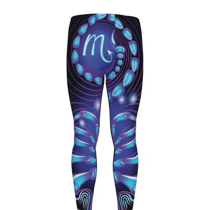 Dark Scorpio Zodiac Sign Print Men's leggings