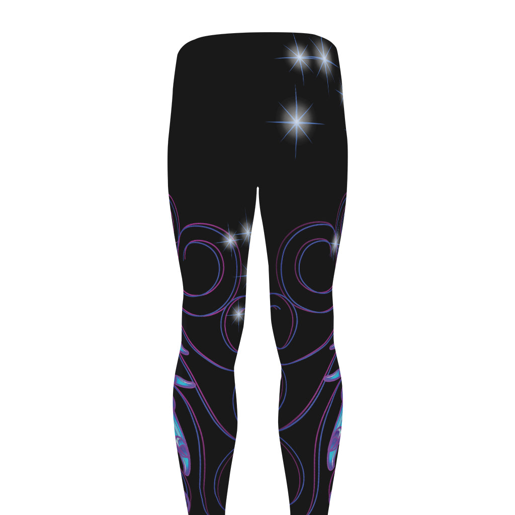Dark Scorpio Zodiac Sign Print Men's leggings