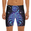 Dark Scorpio Zodiac Sign Print Men's Long Boxer Briefs