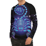 Dark Scorpio Zodiac Sign Print Men's Long Sleeve Rash Guard