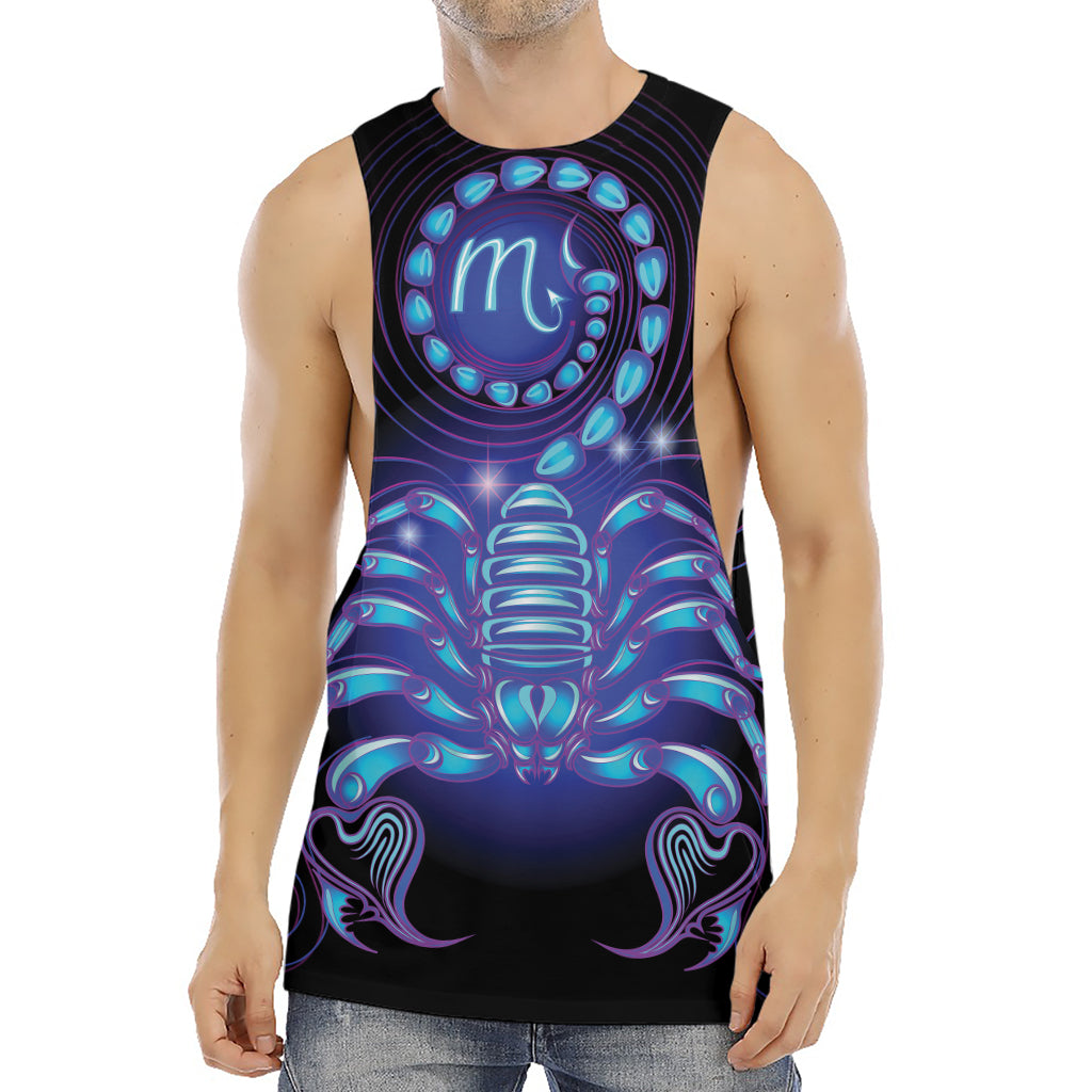 Dark Scorpio Zodiac Sign Print Men's Muscle Tank Top