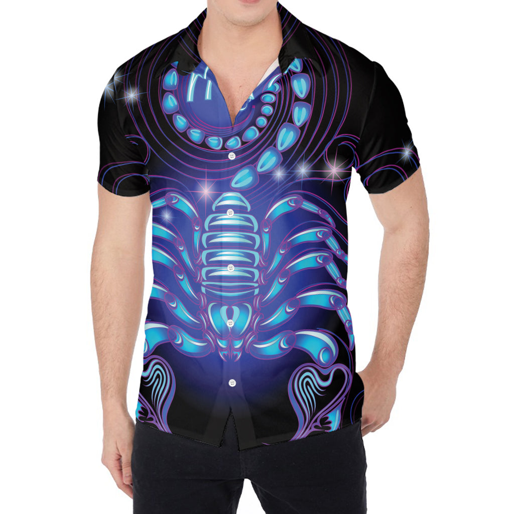 Dark Scorpio Zodiac Sign Print Men's Shirt