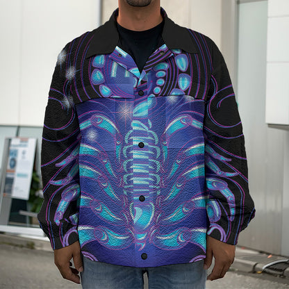 Dark Scorpio Zodiac Sign Print Men's Shirt Jacket