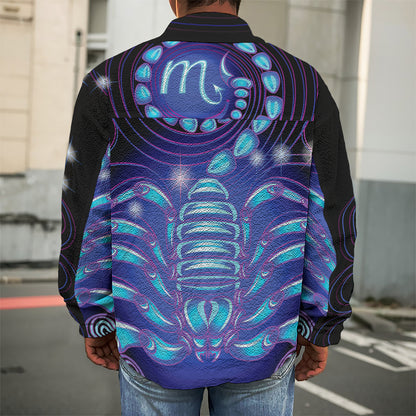 Dark Scorpio Zodiac Sign Print Men's Shirt Jacket