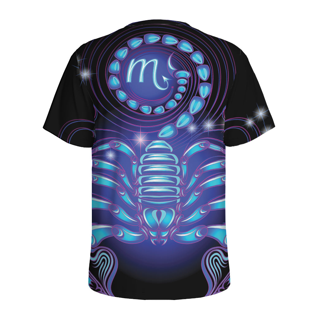 Dark Scorpio Zodiac Sign Print Men's Sports T-Shirt