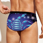 Dark Scorpio Zodiac Sign Print Men's Swim Briefs