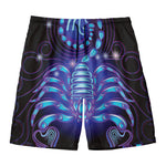 Dark Scorpio Zodiac Sign Print Men's Swim Trunks