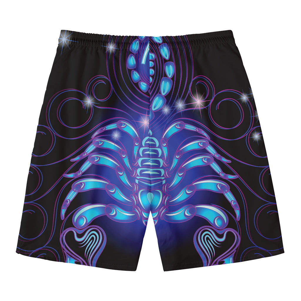 Dark Scorpio Zodiac Sign Print Men's Swim Trunks
