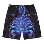 Dark Scorpio Zodiac Sign Print Men's Swim Trunks