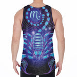 Dark Scorpio Zodiac Sign Print Men's Velvet Tank Top