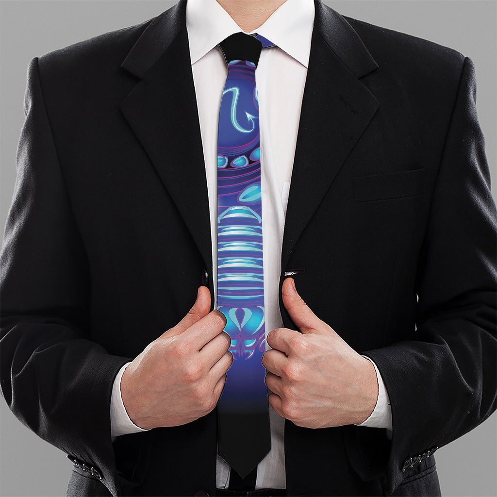 Dark Scorpio Zodiac Sign Print Necktie