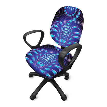 Dark Scorpio Zodiac Sign Print Office Chair Cover