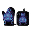 Dark Scorpio Zodiac Sign Print Oven Mitt And Pot Holder Set