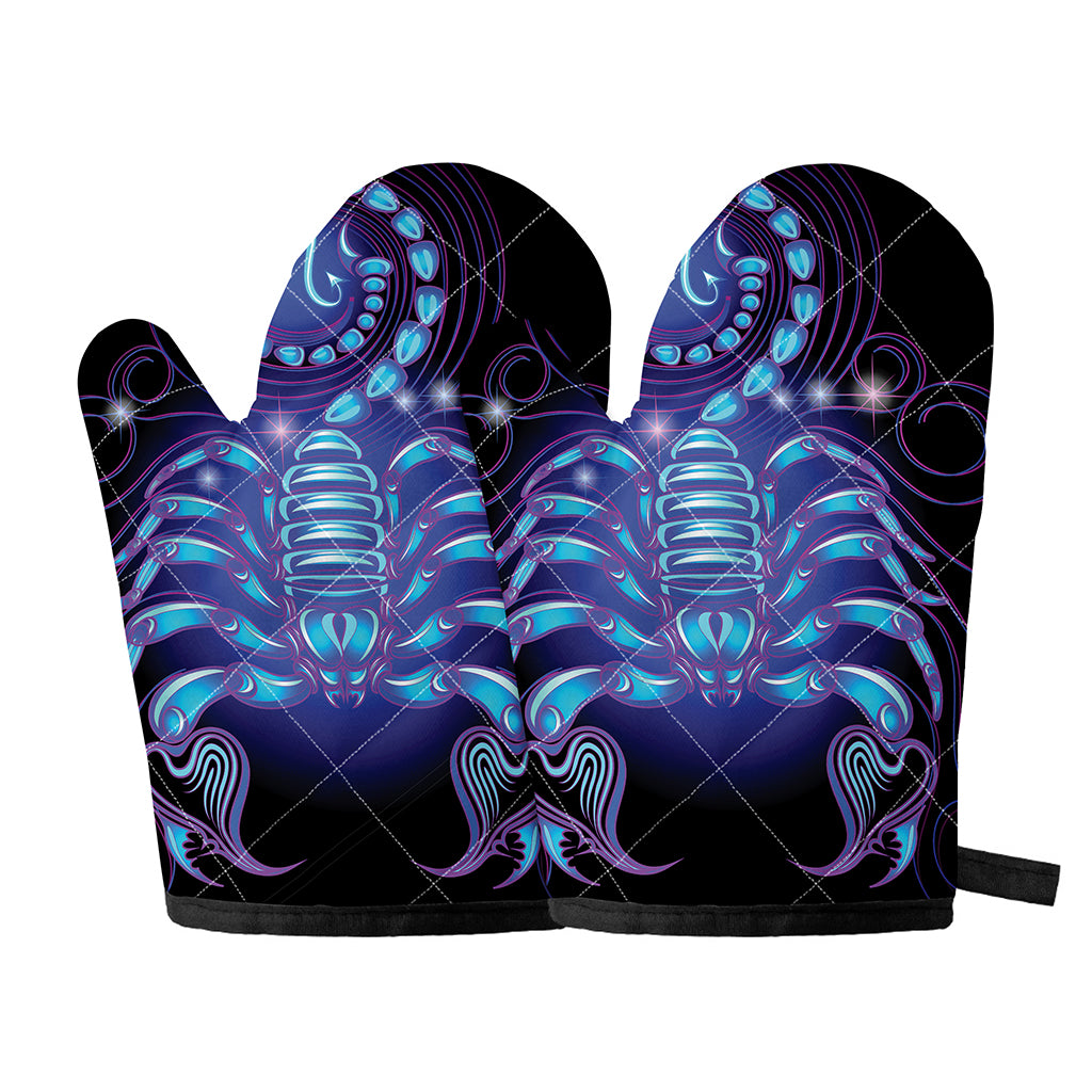 Dark Scorpio Zodiac Sign Print Oven Mitts