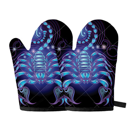 Dark Scorpio Zodiac Sign Print Oven Mitts