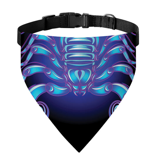 Dark Scorpio Zodiac Sign Print Over The Collar Dog Bandana