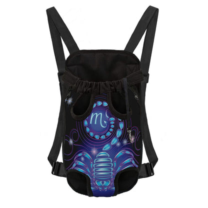 Dark Scorpio Zodiac Sign Print Pet Carrier Backpack