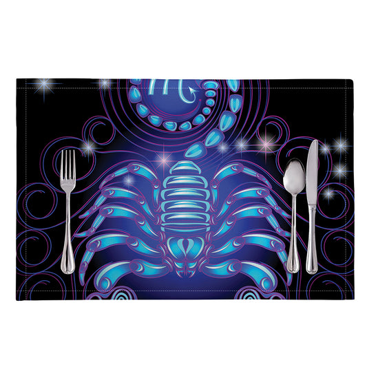 Dark Scorpio Zodiac Sign Print Placemat