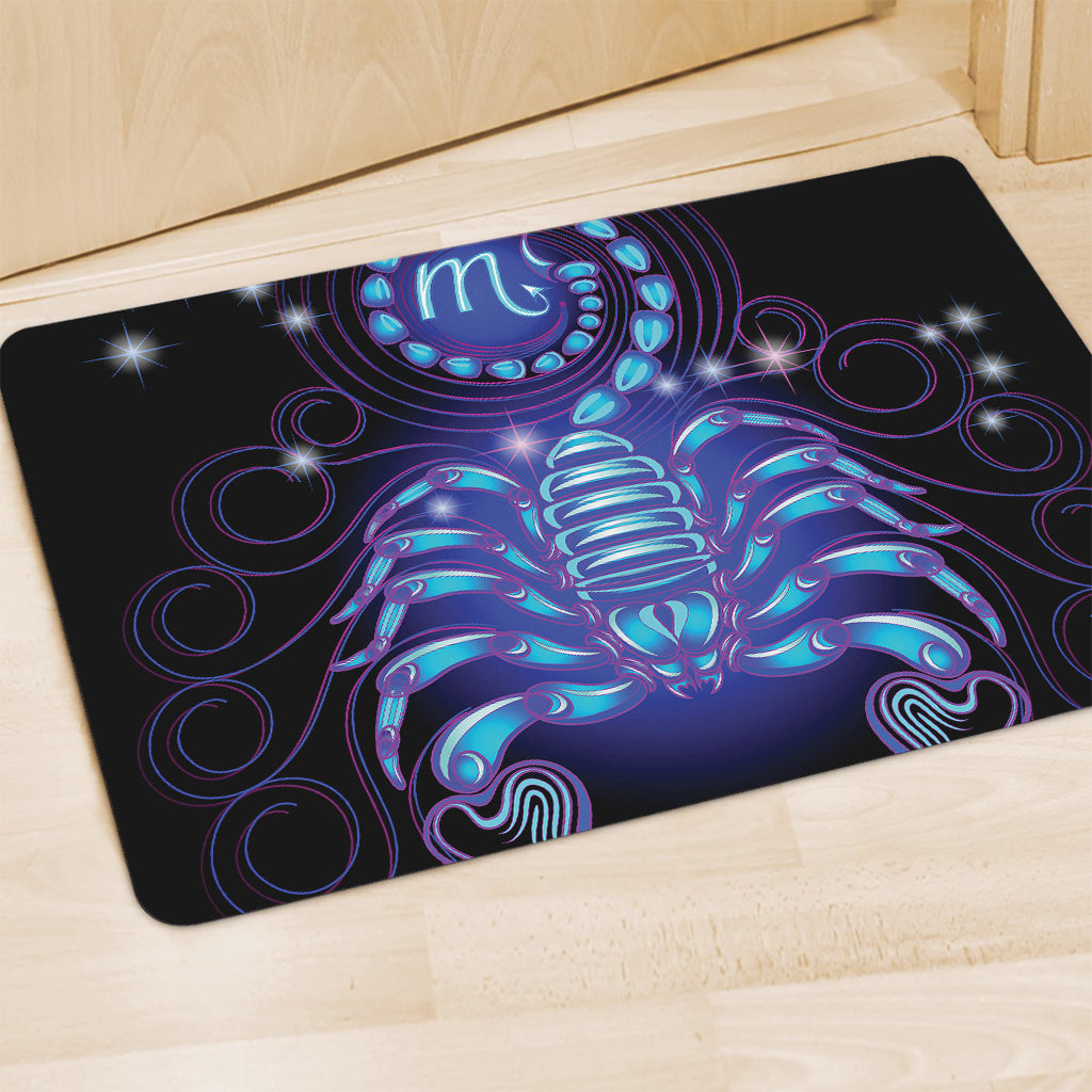 Dark Scorpio Zodiac Sign Print Polyester Doormat