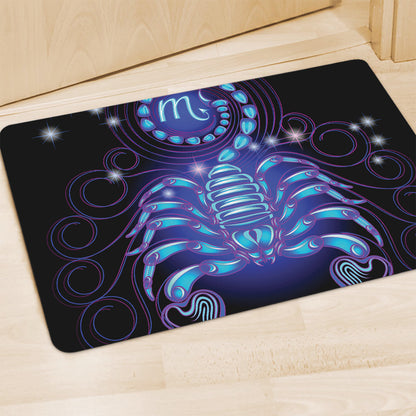 Dark Scorpio Zodiac Sign Print Polyester Doormat
