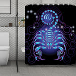 Dark Scorpio Zodiac Sign Print Polyester Shower Curtain