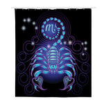 Dark Scorpio Zodiac Sign Print Polyester Shower Curtain