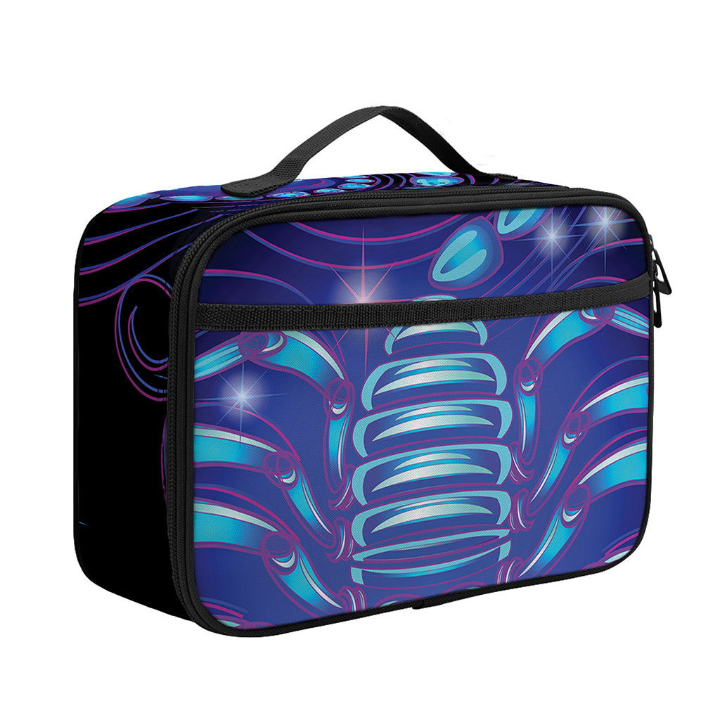 Dark Scorpio Zodiac Sign Print Portable Lunch Bag