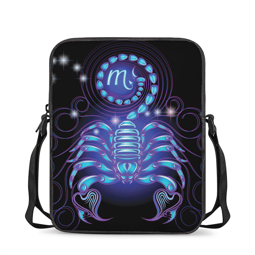 Dark Scorpio Zodiac Sign Print Rectangular Crossbody Bag