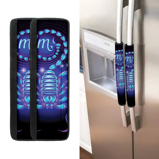 Dark Scorpio Zodiac Sign Print Refrigerator Handle Covers