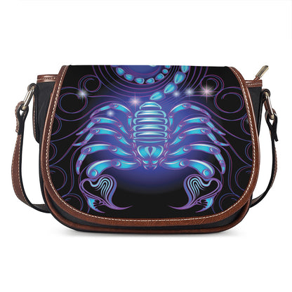 Dark Scorpio Zodiac Sign Print Saddle Bag