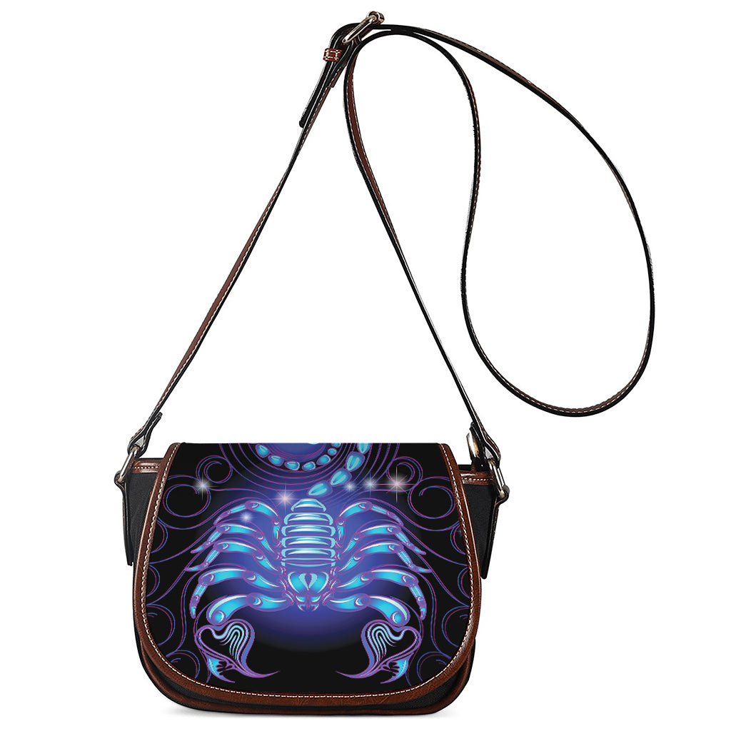 Dark Scorpio Zodiac Sign Print Saddle Bag