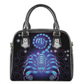 Dark Scorpio Zodiac Sign Print Shoulder Handbag