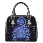 Dark Scorpio Zodiac Sign Print Shoulder Handbag