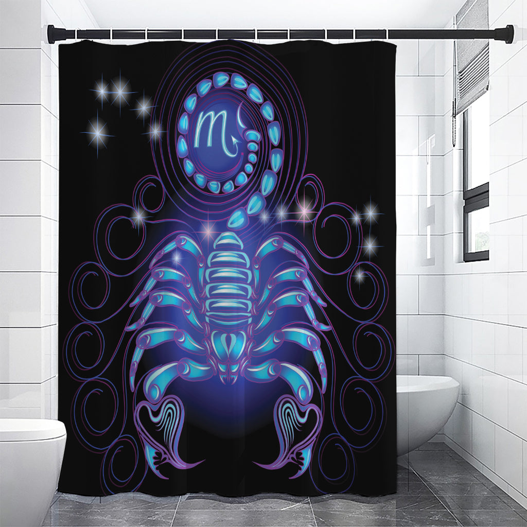 Dark Scorpio Zodiac Sign Print Shower Curtain