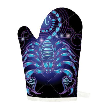 Dark Scorpio Zodiac Sign Print Single Oven Mitt
