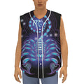 Dark Scorpio Zodiac Sign Print Sleeveless Baseball Jersey