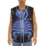 Dark Scorpio Zodiac Sign Print Sleeveless Baseball Jersey