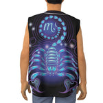 Dark Scorpio Zodiac Sign Print Sleeveless Baseball Jersey