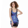 Dark Scorpio Zodiac Sign Print Sleeveless Bodycon Dress
